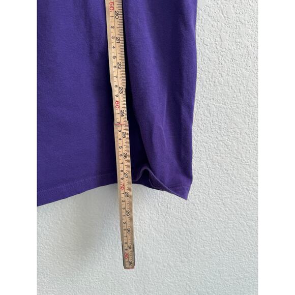 Men's Russell Purple Round Neck Short Sleeve T-Shirt Large - Picture 4 of 10